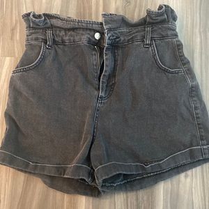 Topshop Black High Waisted Shorts